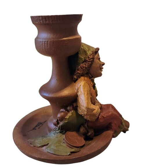 Vintage Mrs. Wink Tom Clark Cairn Studios Troll Gnome Fairy Candlestick Holder - Picture 3 of 10